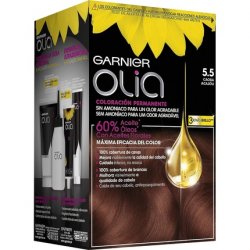 Garnier Olia Permanent Hair Color with Natural Flower Oils - Mahogany 5.5 200g