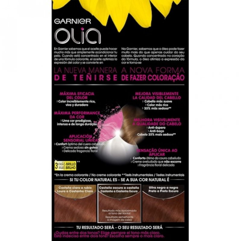 Garnier Olia Permanent Hair Color with Natural Flower Oils - Mahogany 5.5 200g