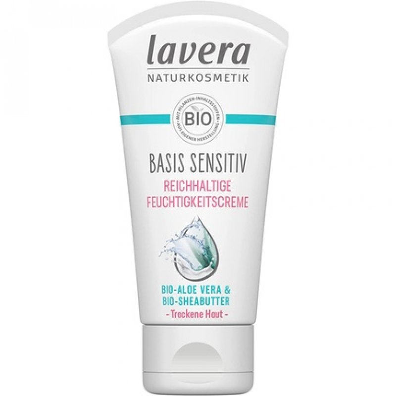 Lavera Naturkosmetik Basis Sensitiv Rich Moisturizing Organic Aloe Vera & Shea Butter Cream 50ml