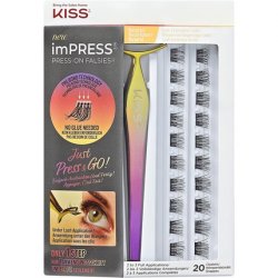 KISS imPRESS Press-On Falsies Eyelash Clusters Kit Natural Black