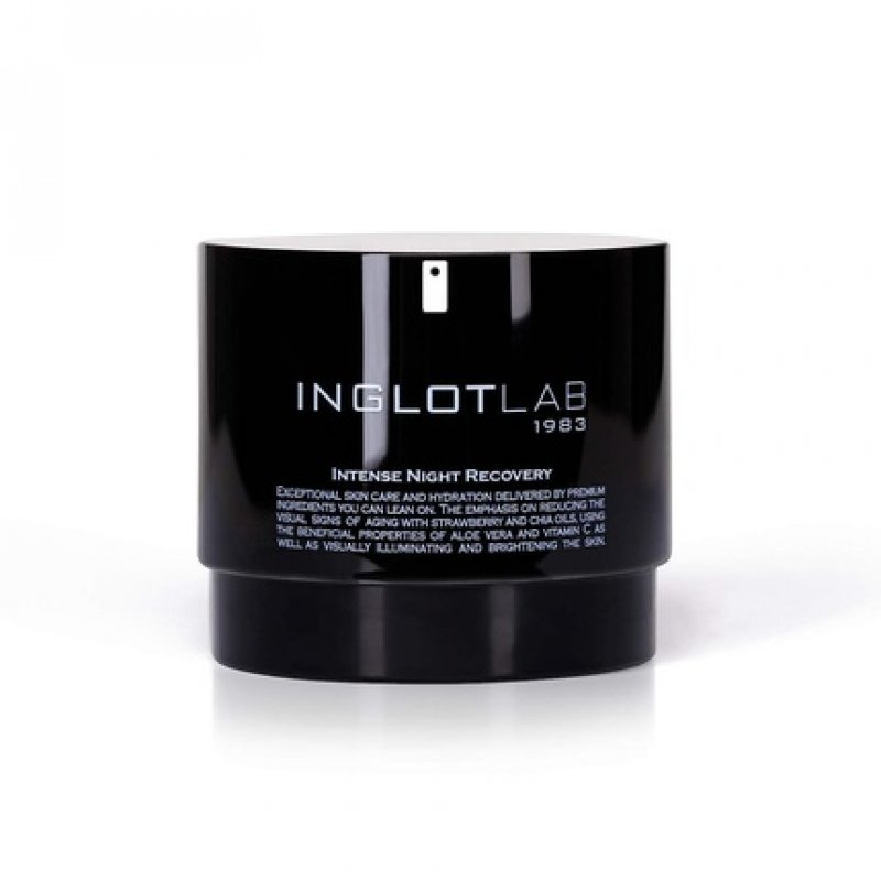 Inglot Lab Intense Night Recovery Face Cream 50ml 1.7 US FL OZ - Skin Care with Strawberry Seed and Shia Seed Oils