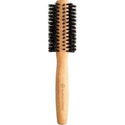 Olivia Garden Bamboo Touch Brush Eco-conscious Round Bamboo Blowout Hair Brush 100% Boar Bristles 20mm