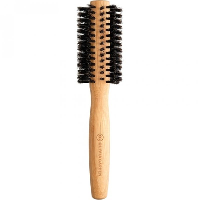 Olivia Garden Bamboo Touch Brush Eco-conscious Round Bamboo Blowout Hair Brush 100% Boar Bristles 20mm