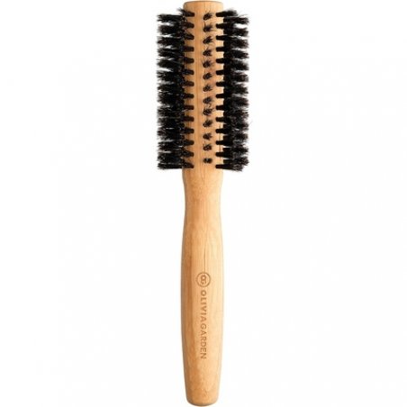 Olivia Garden Bamboo Touch Brush Eco-conscious Round Bamboo Blowout Hair Brush 100% Boar Bristles 20mm