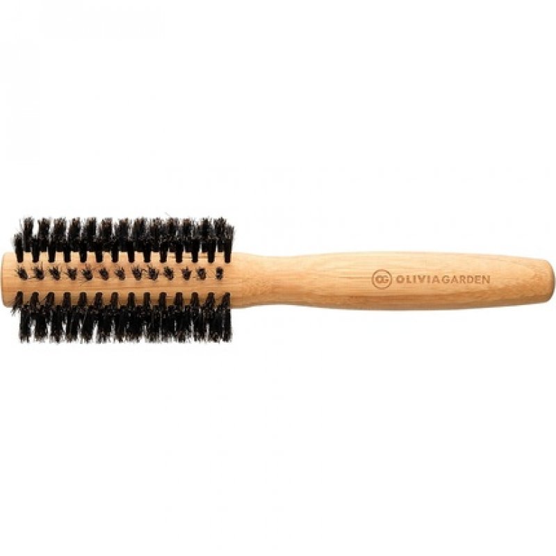 Olivia Garden Bamboo Touch Brush Eco-conscious Round Bamboo Blowout Hair Brush 100% Boar Bristles 20mm