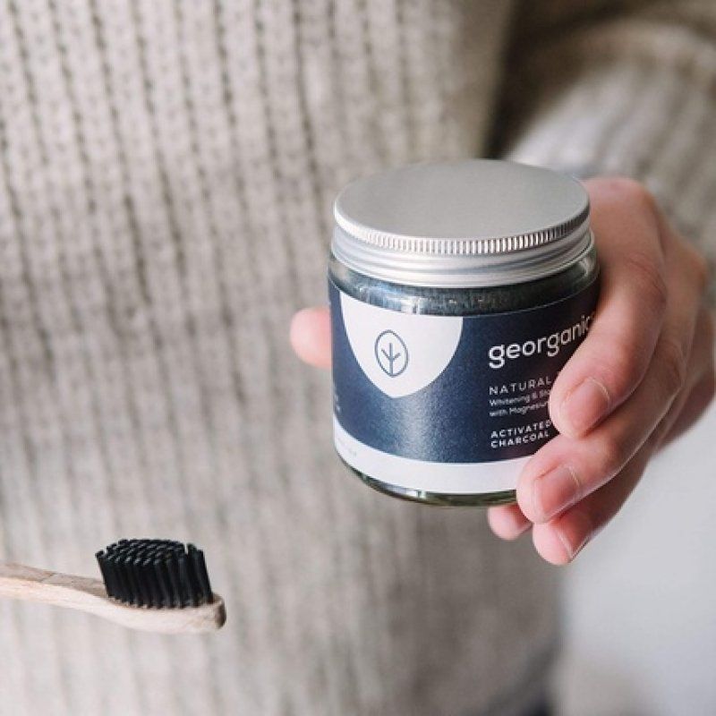 Georganics Natural Activated Charcoal Whitening Toothpaste Powder 60ml
