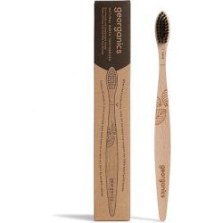 Georganics Beech Toothbrush Eco-Friendly Compostable Handle with BPA-Free Bristles Adult Soft