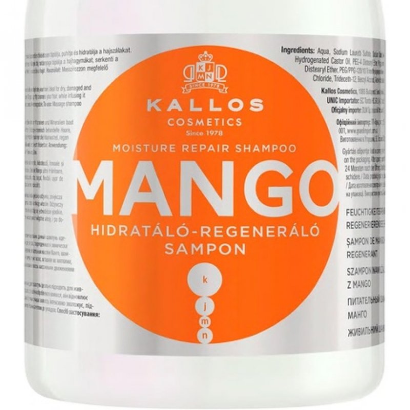 Kallos KJMN Mango Moisturizing-Regenerating Shampoo 1000ml