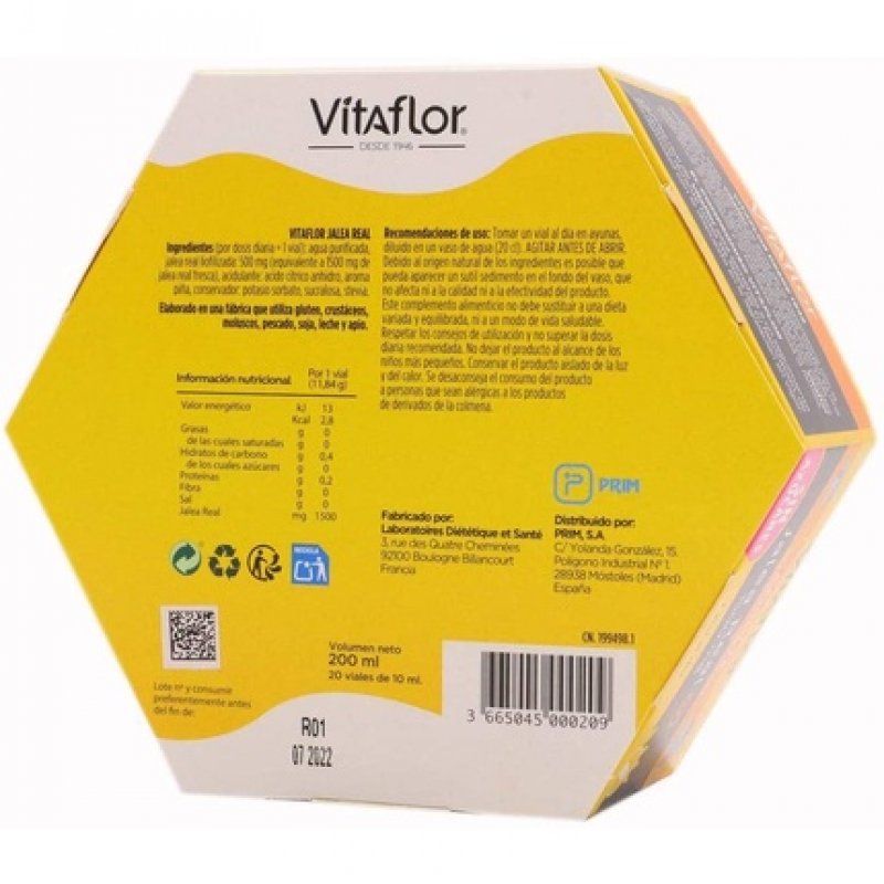 Vitaflor Jalea Real 1500mg 20 Bottles 300g