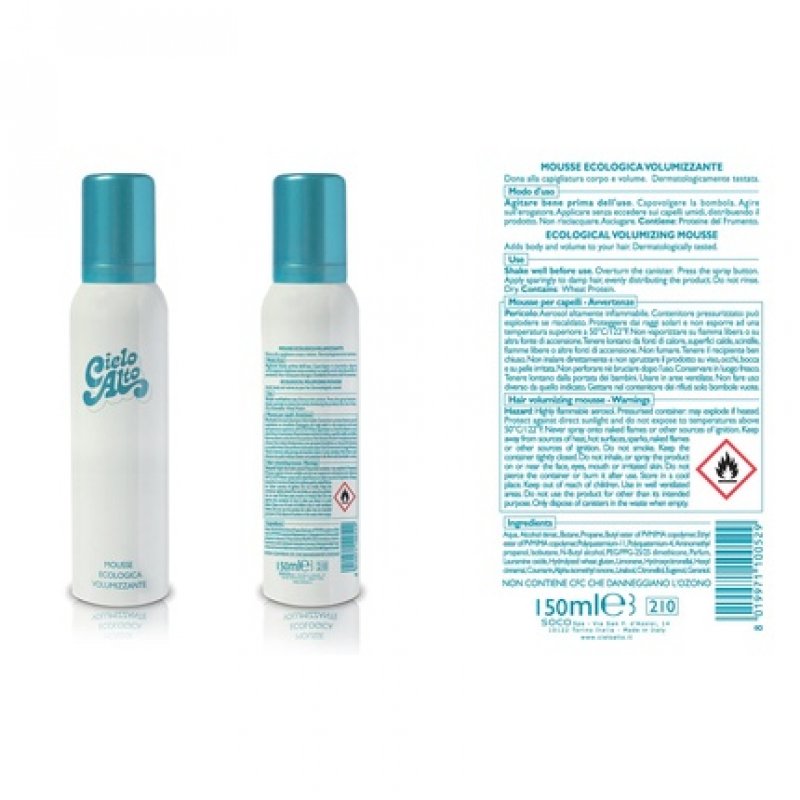 CIELO High Foam Hair Spray 150ml Ecological Hair Products