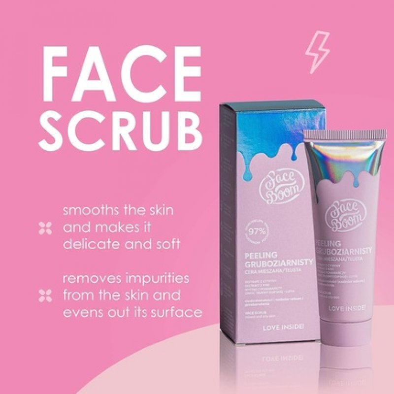 Body Boom Face Scrub for Mixed and Oily Skin 50g
