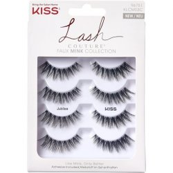 KISS Lash Couture Faux Mink Collection False Lashes Jubilee Ultrafine Tapered Synthetic with Lash Glue