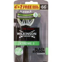 Black Edition Wilkinson Sword Xtreme 3 Comfort Sensitive Men's Razor 6 Pack