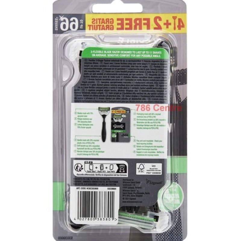 Black Edition Wilkinson Sword Xtreme 3 Comfort Sensitive Men's Razor 6 Pack