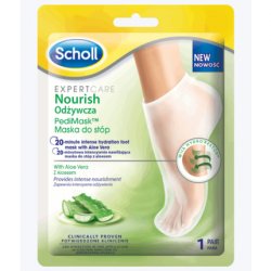Scholl Nourishing Pedi Mask Socks with Aloe Vera, Shea Butter, Urea, Vitamin E, and Panthenol