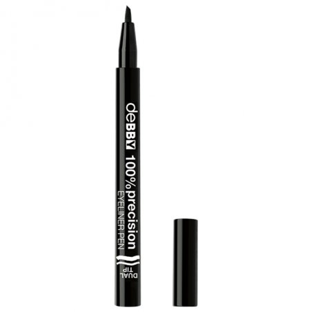 DEBBY 100% Precision Dual Pen Eyeliner 01 Black Eye Makeup and Cosmetics