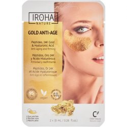 Iroha Nature Extra Firmness Foil Sheet Eye Patches 24K Gold Divine 1 Use