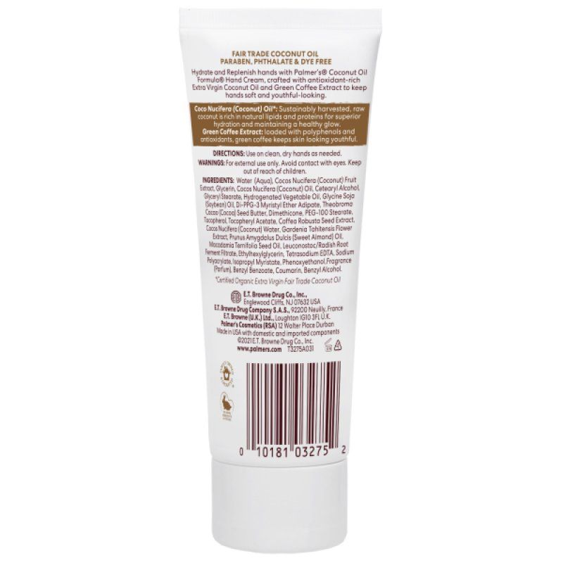 Palmer's Coconut Oil Formula Coconut Hydrate Hand Cream 96 g Unisex
