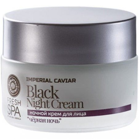 Siberica Professional_Fresh Spa Black Night Cream Czarny Krem Odm³Adzajacy Na