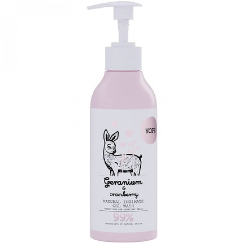 Yope Natural Intimate Gel Wash Geranium And Cranberry