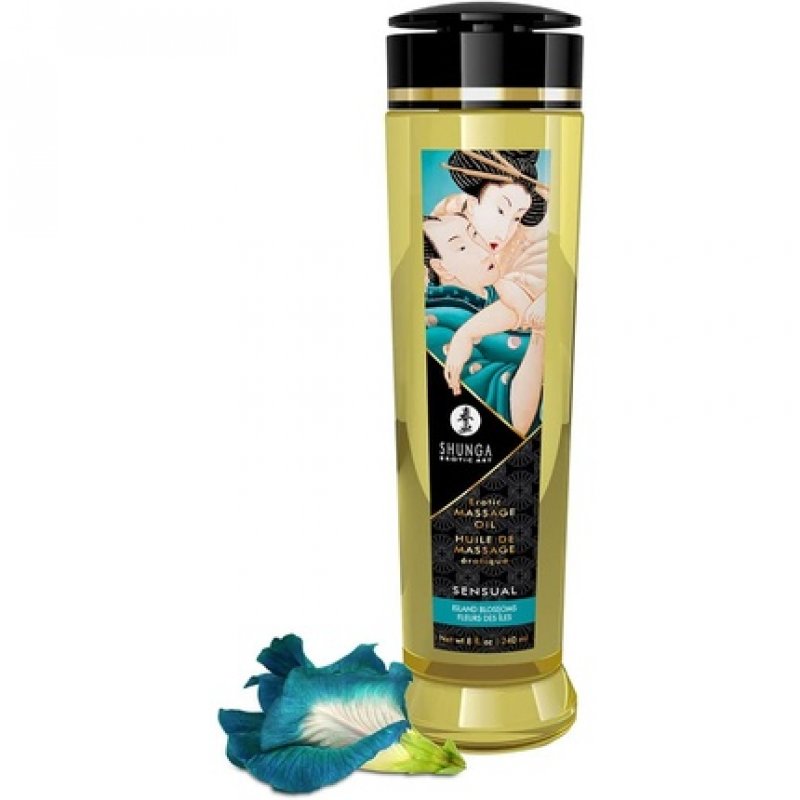Shunga Massage Oil Island Blossoms One Size