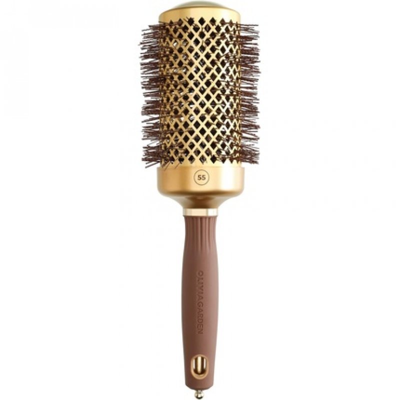 Olivia Garden Expert Blowout Shine Gold & Brown Hairbrush 55mm