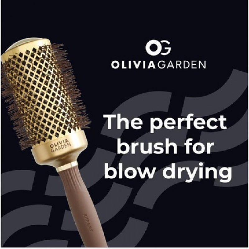 Olivia Garden Expert Blowout Shine Gold & Brown Hairbrush 55mm