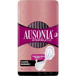 Ausonia Ultra Thin Plus Night Pads with Wings and Wider Back 10 Pads