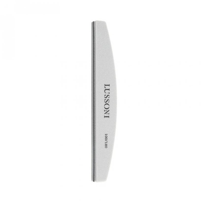 T4B LUSSONI Half Moon Professional Nail File 100/180 Grit - Pack of 25