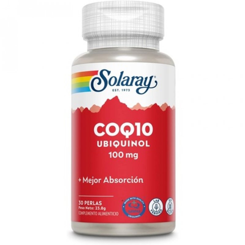 Solaray Ubiquinol CoQ-10 100mg Coenzyme Q10 30 Pearls