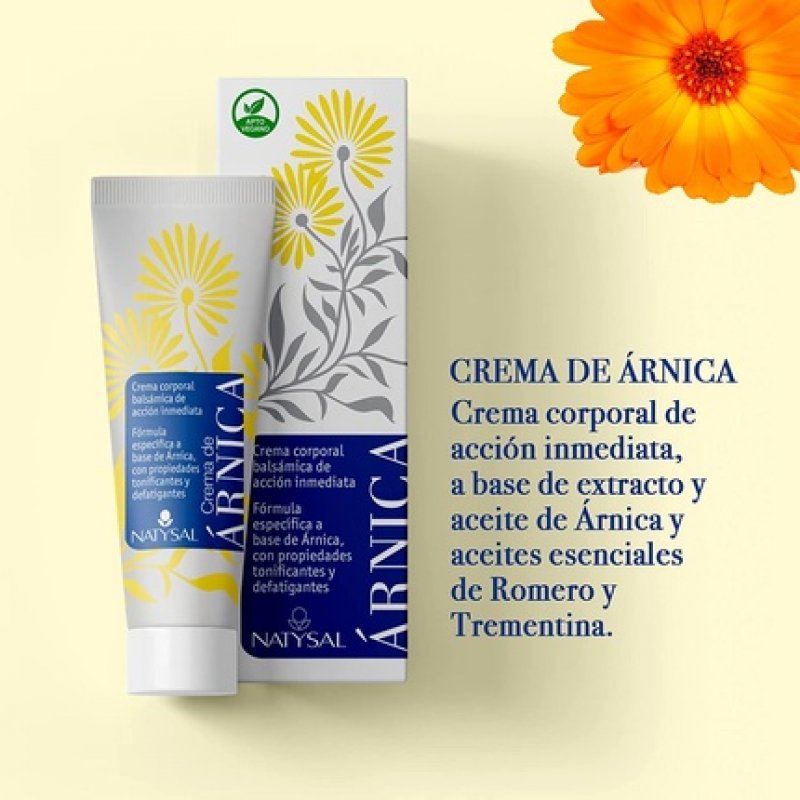 Natysal Arnica Cream 75ml Natural Herbal Massage Cream with Arnica Menthol and Camphor Soothes and Refreshes Localized