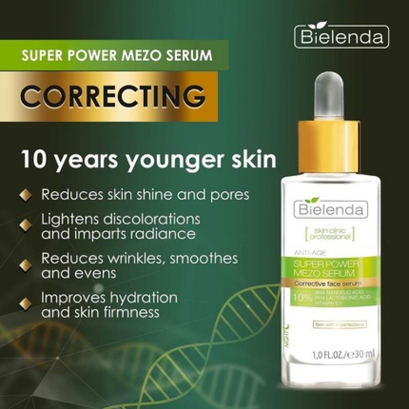Bielenda Skin Clinic Professional Actively Correcting Anti-Age Face Serum 1oz