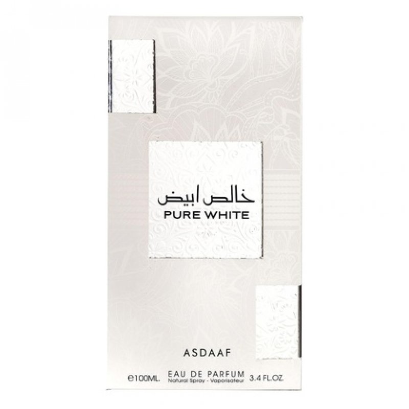 Pure White 100ml Eau De Parfum Asdaaf Unisex Oriental Arabic Perfume from Emirates