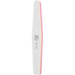 T4B ILU 2in1 Double-Sided White Nail File and Polisher for Manicure and Pedicure Trapezoid Shape 180/100 Grit