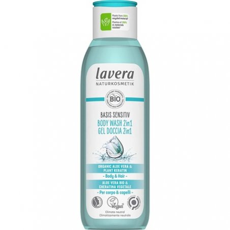 lavera basis sensitiv 2in1 Body Wash with Organic Aloe Vera and Plant Keratin 250ml