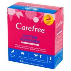Carefree Cotton Flexiform Unscented Women's Pads 56 Count