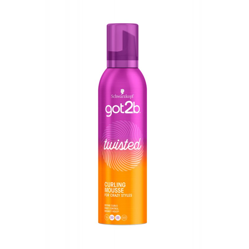 Schwarzkopf got2b Twisted Curling Hair Mousse Anti-Frizz Formula for Curls 250ml