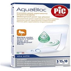 Pic Aquabloc Antibacterial Band-Aid 5 Pieces 10 x 15 cm