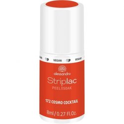alessandro Striplac Peel or Soak Cosmo Cocktail LED Nail Polish in Fiery Red 8ml