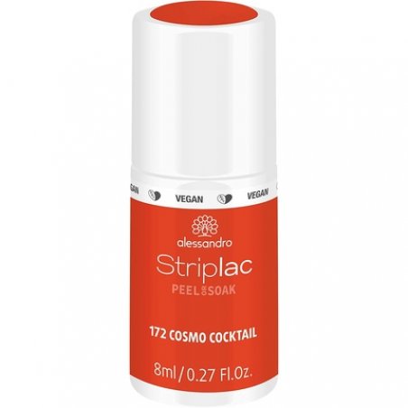 alessandro Striplac Peel or Soak Cosmo Cocktail LED Nail Polish in Fiery Red 8ml
