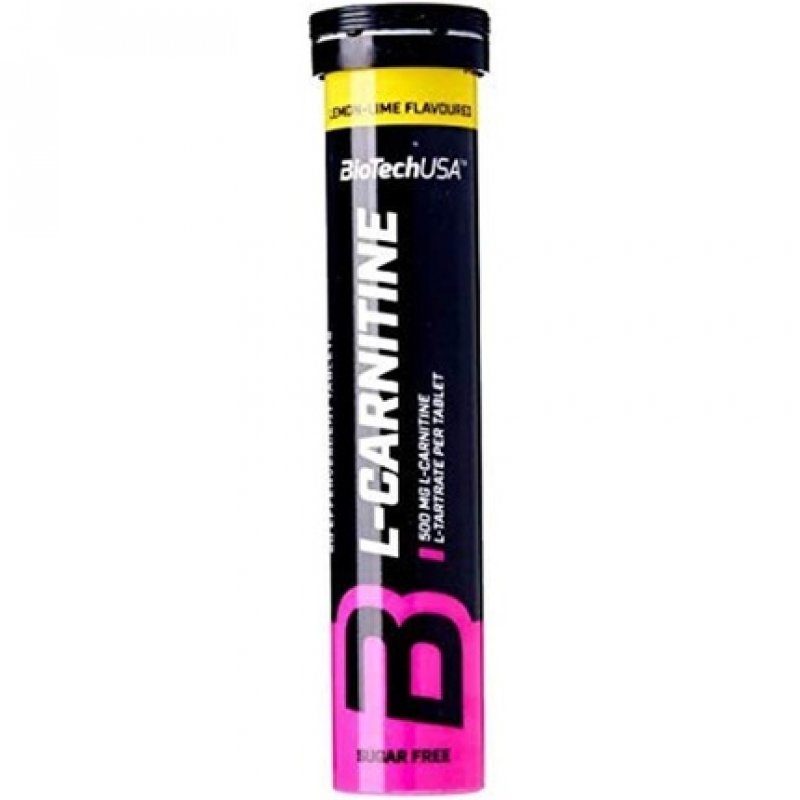 Biotech USA Effervescent L-Carnitine 500mg Lemon Lime 20 Tablets