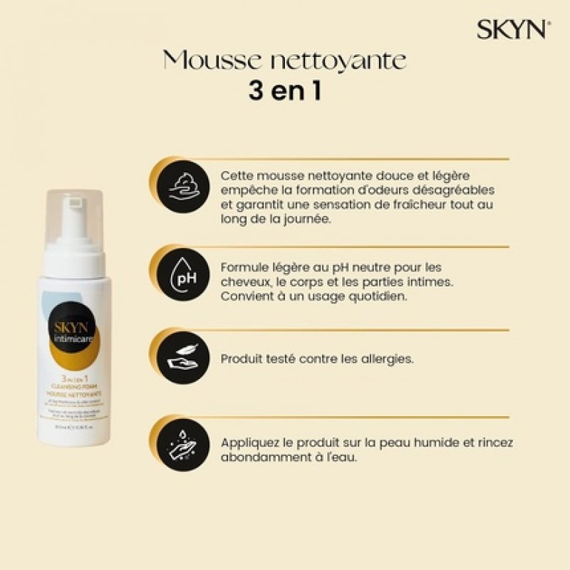 SKYN Intimicare 3-in-1 Intimate Cleansing Foam 200ml for Men and Women