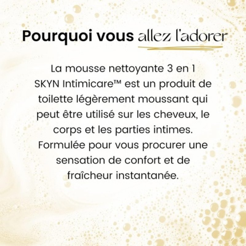 SKYN Intimicare 3-in-1 Intimate Cleansing Foam 200ml for Men and Women