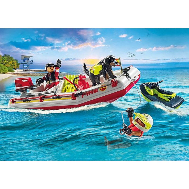 71464 City Action Feuerwehrboot mit Aqua Scooter