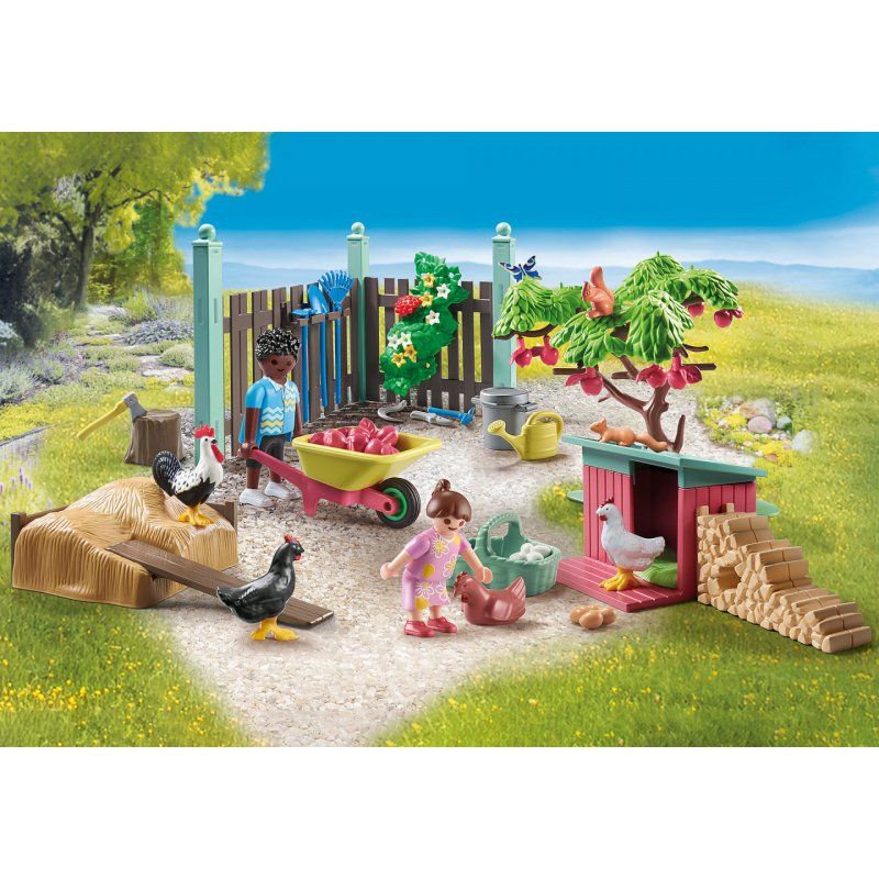 71510 City Life Kleine Hühnerfarm im Tiny Haus Garten