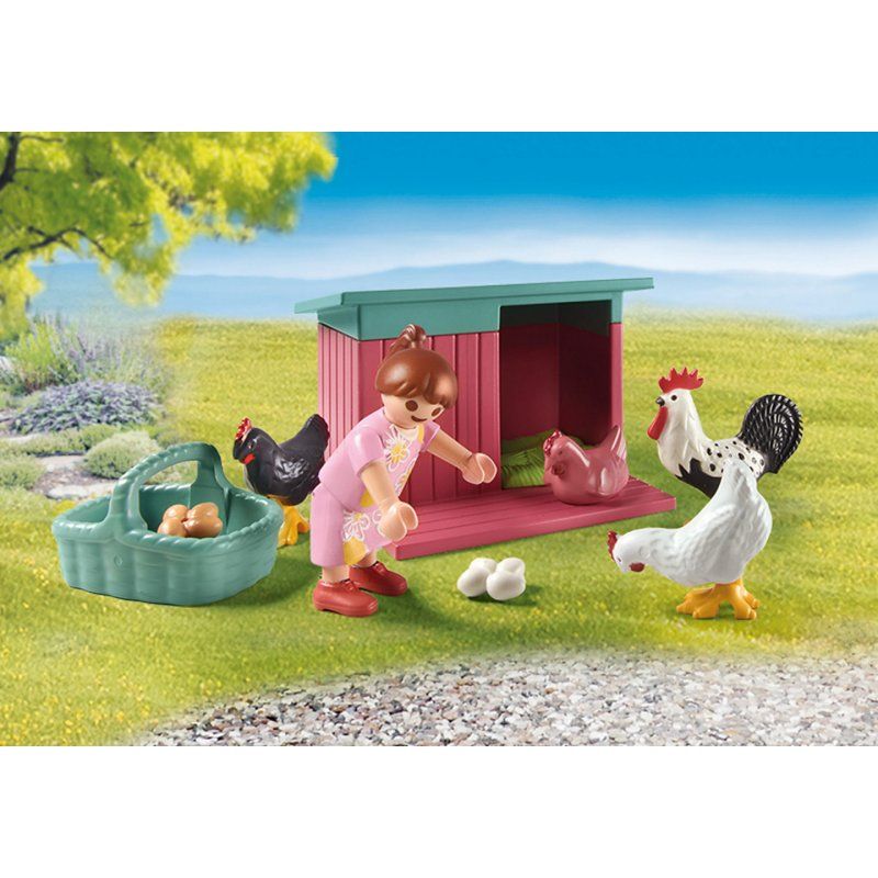 71510 City Life Kleine Hühnerfarm im Tiny Haus Garten
