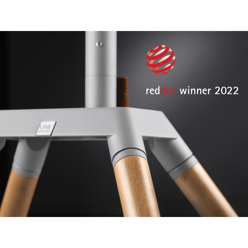 Universal-TV-Ständer Quadpod (silber/schwarz)