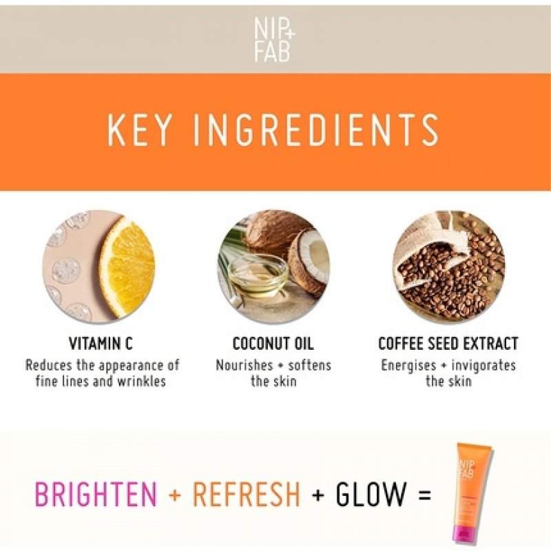 Nip Fab Vitamin C Fix Scrub for Face with Coconut Oil and Coffee Seed 75ml