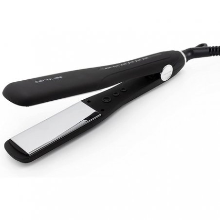 Corioliss Professional Titanium Wide Flat Iron Hair Straightener with Adjustable Temperature Black Soft Touch