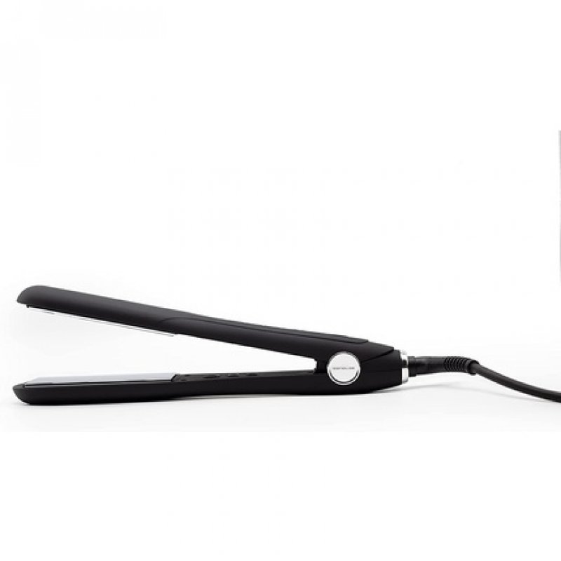 Corioliss Professional Titanium Wide Flat Iron Hair Straightener with Adjustable Temperature Black Soft Touch